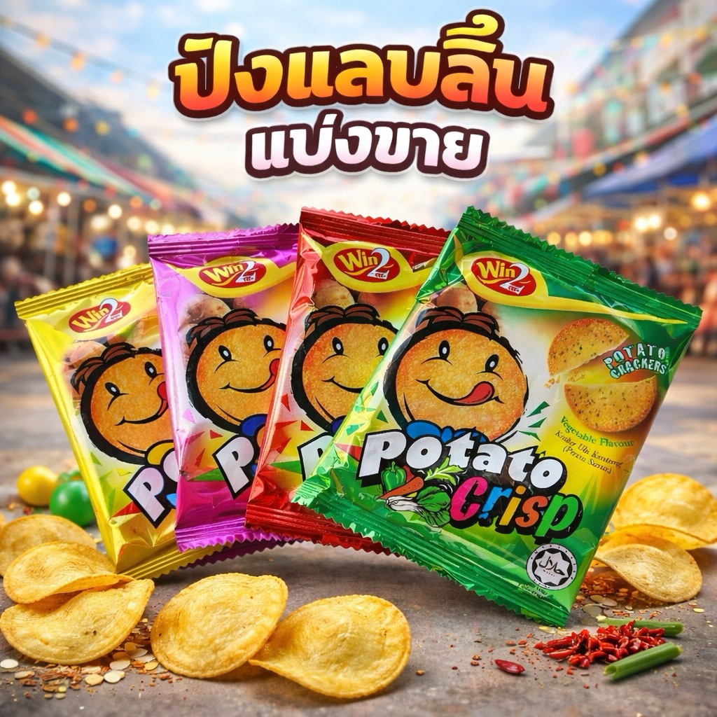 [แบ่งขาย] ปังแลบลิ้น 9 รสชาติ potato crackers