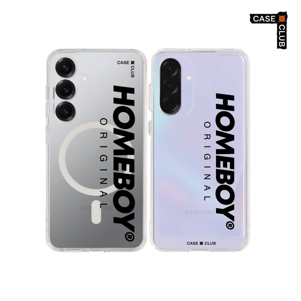 CaseClub เคสโทรศัพท์ เคสใส เคสแม่เหล็ก ลาย HOMEBOY ORIGINAL สำหรับ Galaxy Z Fold 7/Z Flip 7/S26/S26 