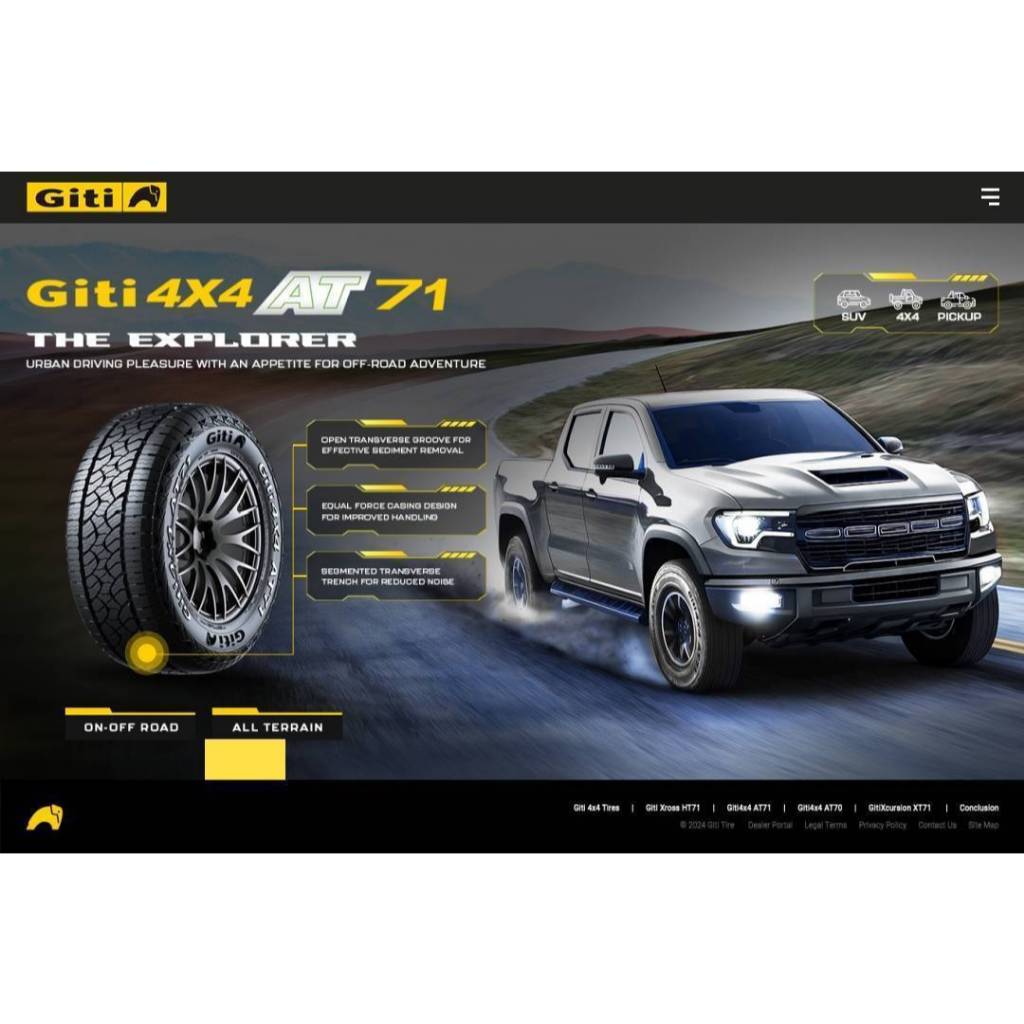 Giti AT71 1เส้น ราคาพิเศษ ปี24 265/65R18 ยางAT 265 65 18 ยางขอบ18 265 65 R18 all terrain 265/65/18 A