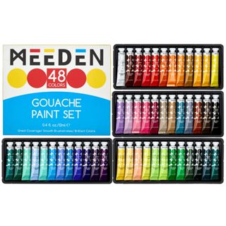 MEEDEN ชุดสีกวอช 48 สี 12ml Gouache Paint Set สีทึบด้าน พิกเ…