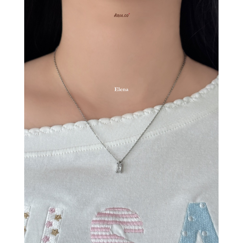 Elena Necklace - Stainless steel ไม่ลอกไม่iดำ ปรับความยาวได้ | Aria.co