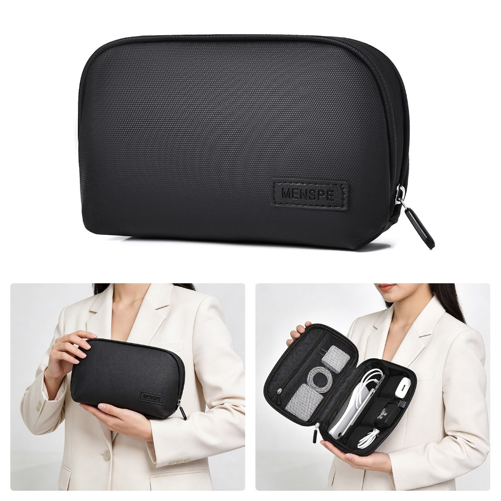 MENSPE Digital Storage Bag Travel Organizer กระเป๋าอุปกรณ์อิเล็กทรอนิกส์สาย USB กระเป๋า Multi-Function Pouch
