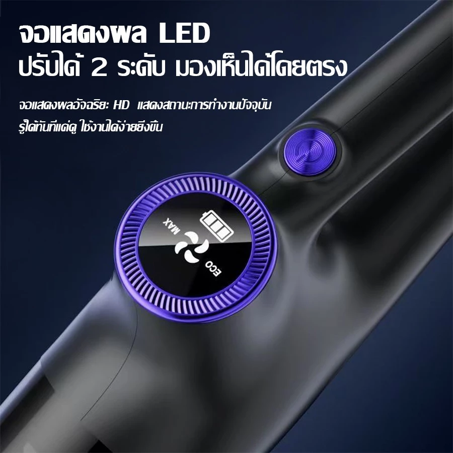 【รับประกัน 5 ปี】เครื่องดูดฝุ่นไร้สาย 99%ทำคลีนทรงพลัง ทำงานเงียบพิเศษ เครื่องดูดไรฝุ่น ที่ดูดฝุ่นไร้สาย Vacuum Cleaner thumbnail 7