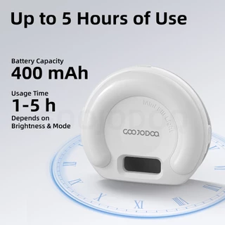 GOOJODOQ เติมแสง คลิปกันลื่น ไฟ 3 สี ปรับความสว่างได้ 2700K–6500K แบตเตอรี่แบบชาร์จไฟได้ 400mAh