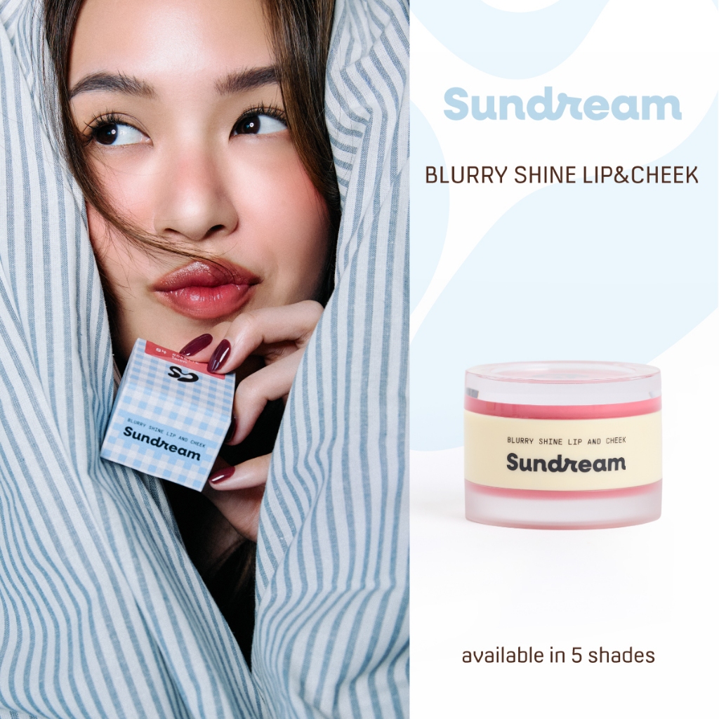 SUNDREAM Blurry Shine Lip & Cheek  Pudding Texture Glow Balm (5 Shades)