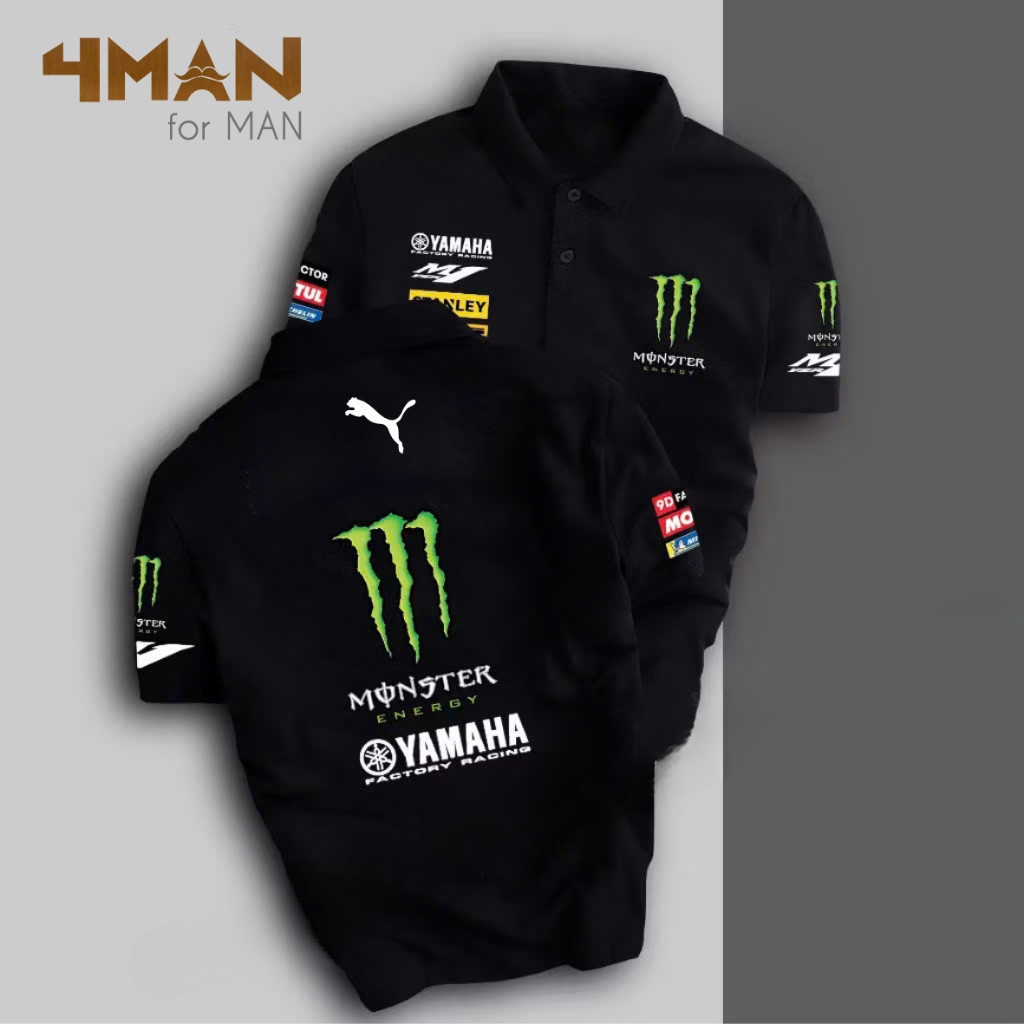 เสื้อโปโลทีมแข่งยามาฮ่าสำหรับผู้ชายและผู้หญิง ผ้าฝ้าย 100% พิมพ์ลาย เสื้อลำลอง สีไม่ตก สวมใส่สบาย พร้อมส่ง ใส่ได้ทุกวัน