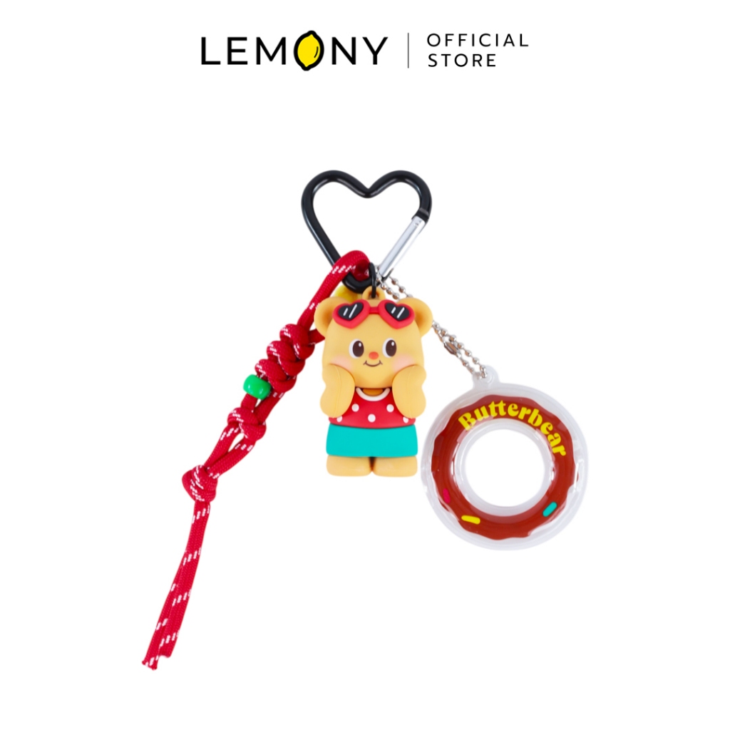 LEMONY พวงกุญแจหมีเนย ซีรีส์ Leisure Time Butter Bear Collection
