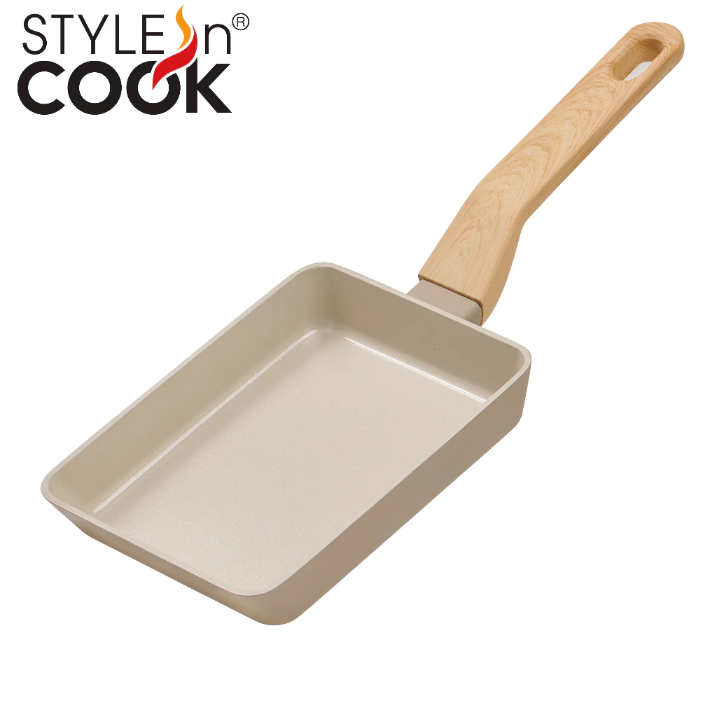 Style n Cook กระทะอายุยืน แบรนด์เยอรมัน กระทะไข่ม้วน Tamagoyaki เคลือบกันติด Non-Stick ปลอดสาร เพื่อสุขภาพ ใช้ได้ทุกเตา