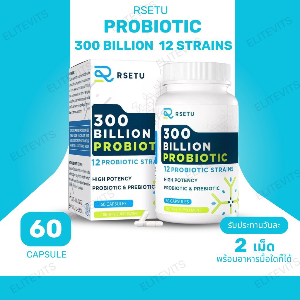 RSETU Probiotic 300 Billion  12 Strains Probiotics 60Capsule(No.3460)