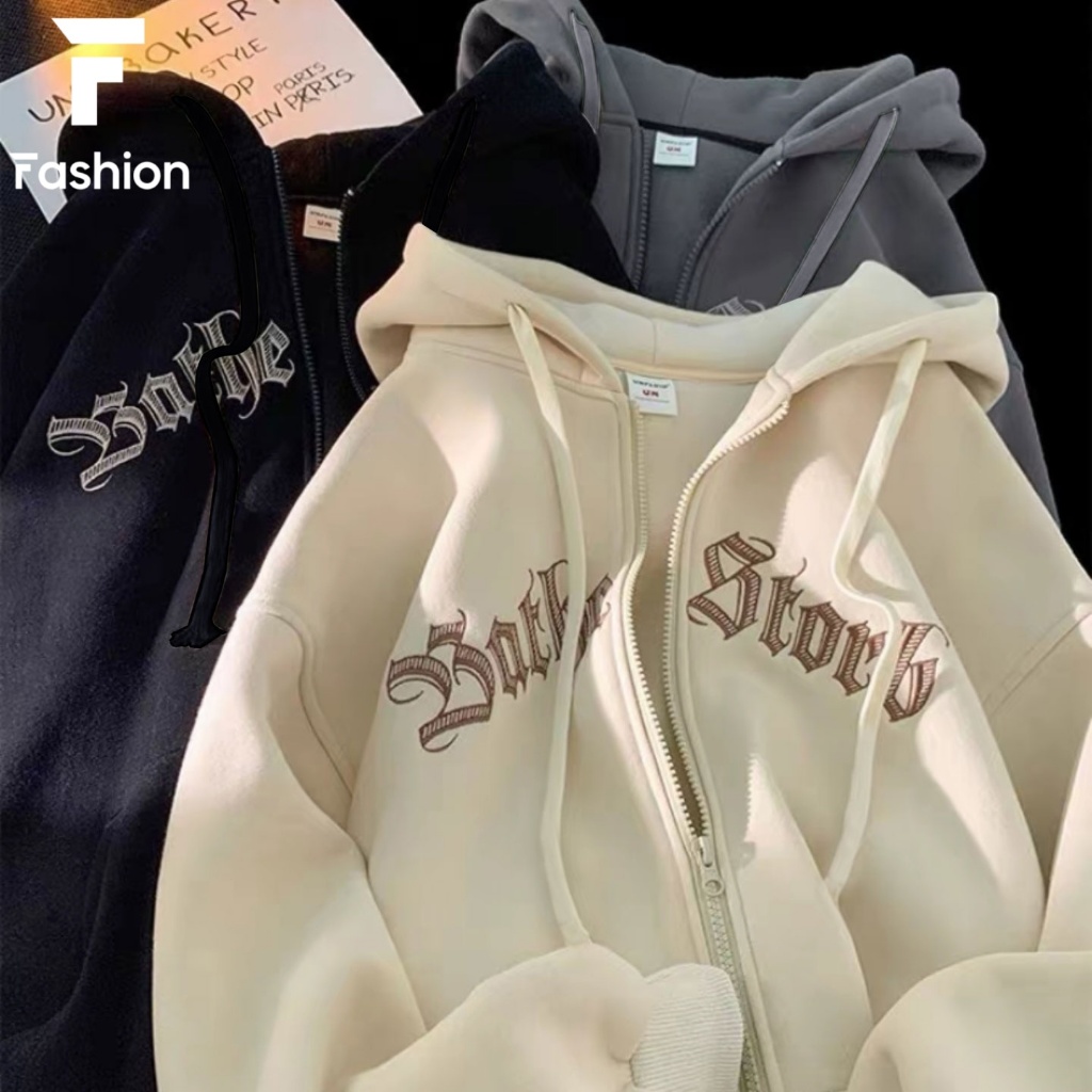 เสื้อกันหนาวผู้ชาย-ผู้หญิง ลายสปอร์ตมีซิป สุดคุ้ม แจ็คเก็ตมีฮู้ด ใส่ดัดแปลงได้ถึง 5 สไตล์ ราคาโรงงาน