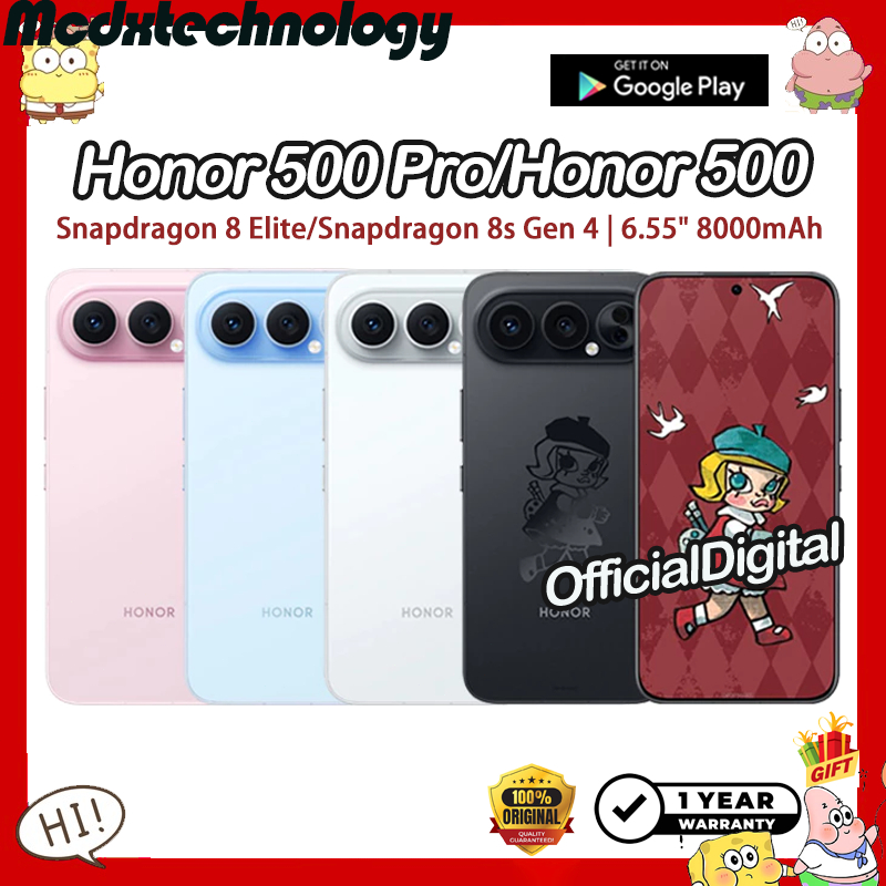 Honor 500 Pro Snapdragon 8 Elite Honor 500 Snapdragon 8s Gen 4 | สนับสนุนไทยและ Google | รับประกัน 1