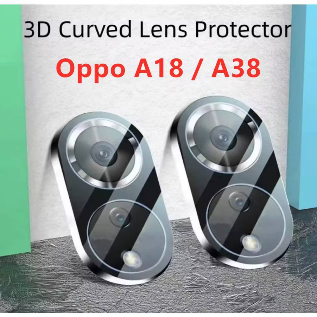 ฟิล์มเลนส์กล้อง3D สำหรับ OPPO A18 A38 A78 A58 A98 A17 A17K A60 A79 8T ฟิล์มกระจก กันรอยขีดข่วน กันฝุ่น คุณภาพสูง  K04