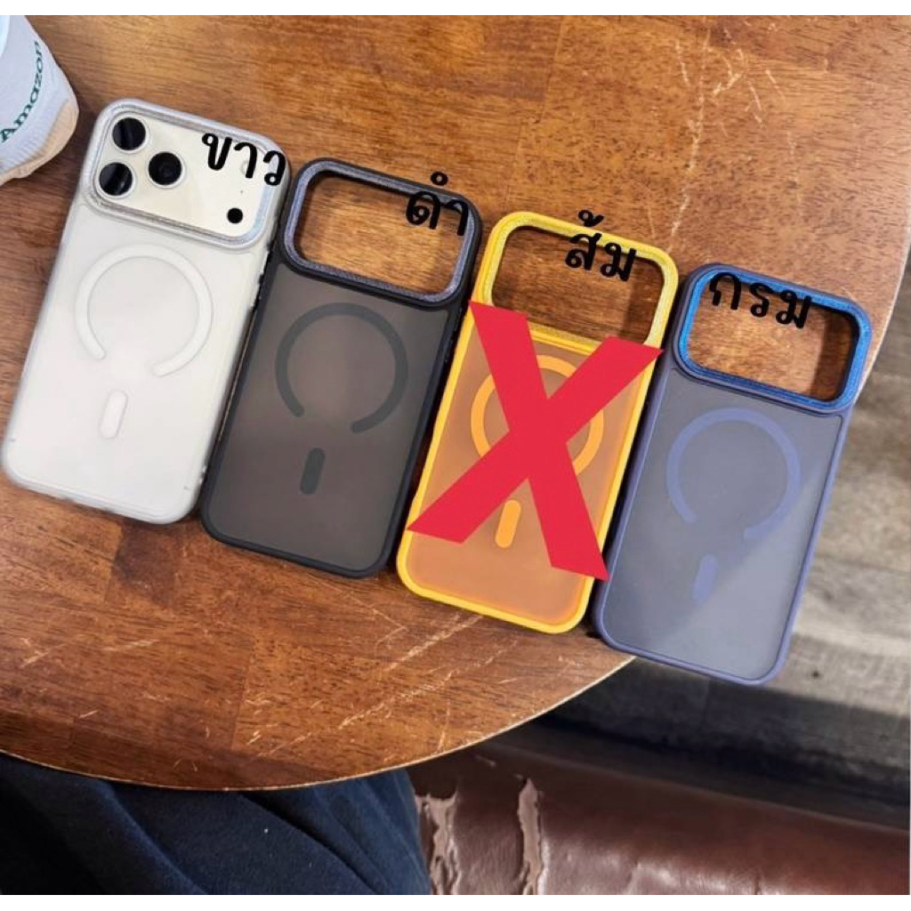 เคส สีพื้น ขอบสีหลังขุ่น IPHONE - 11 12 12pro 12pm 13 13pm 14 14pm 15 15pm 16 16pm 17 17pro 17pm