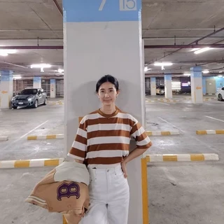 ริ้วใหญ่ เสื้อยืด Oversized ตะกร้านี้ อก42"-68" ตะกร้าที่ 1