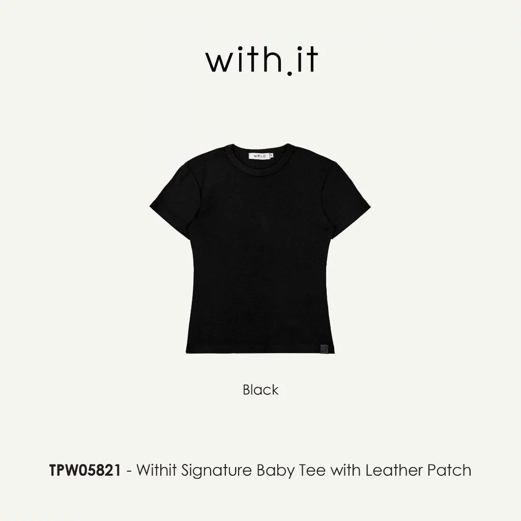 Withit Signature Baby Tee with Leather Patch เสื้อยืดเบบี้ทรี- TPW05821 thumbnail 6