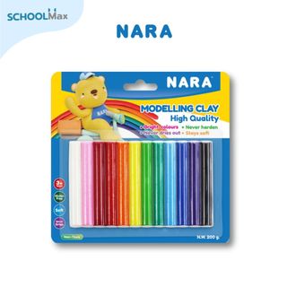 NARA ดินน้ำมัน ขนาด 200กรัม 12 สี แท่งกลม ไร้สารพิษ รุ่น ST-200 / ชิ้น