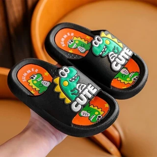 Dino Kids Slippers รองเท้าแตะเด็ก ลายไดโนเสาร์ พื้นนุ่ม กันลื่น แฟชั่นหน้าร้อน