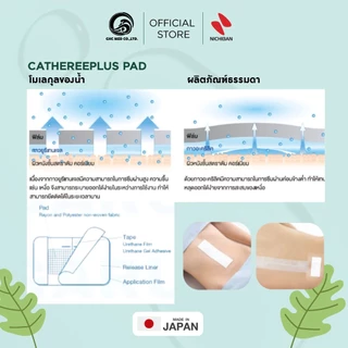【ชิ้น】 NICHIBAN Cathereeplus Pad Plaster ฟิล์มปิดแผลบางใส กันน้ำ มีแผ่นซึมซับ พลาสเตอร์ปิดแผล