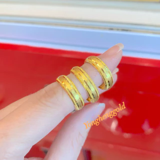 แหวนทองครึ่งสลึง Yonghenggold รอบวงขนแมว ทองคำแท้96.5%