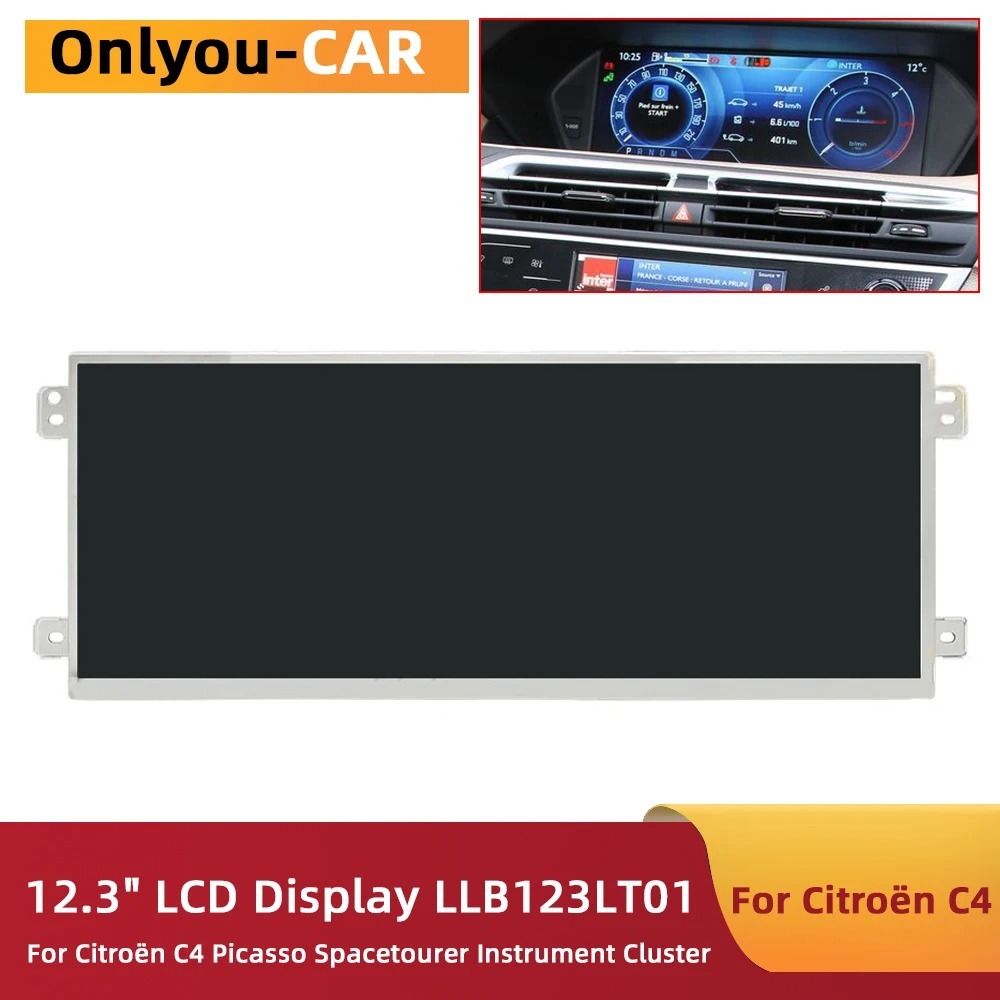 หน้าจอ LCD รุ่น LLB123LT01 สำหรับรถยนต์ Citroen C4 Picasso 9808851580 9815286580 Spacetourer สำหรับร
