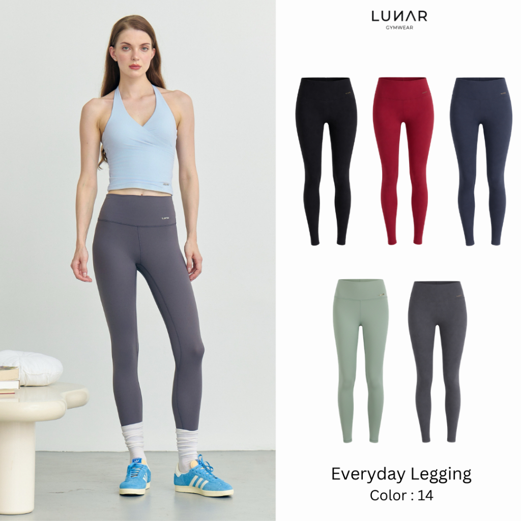 Lunar Gymwear - Everyday Legging -กางเกงออกกำลังกายเเฟชั่นเอวสูงปิดสะดือเนื้อผ้านิ่มเบากระชับเก็บทรง