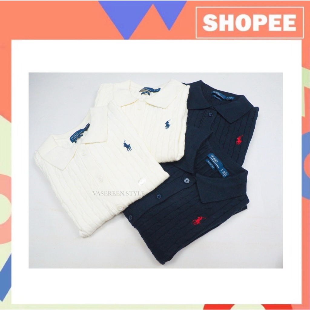 RL Cardigan pony (women) แขนยาวคอปก