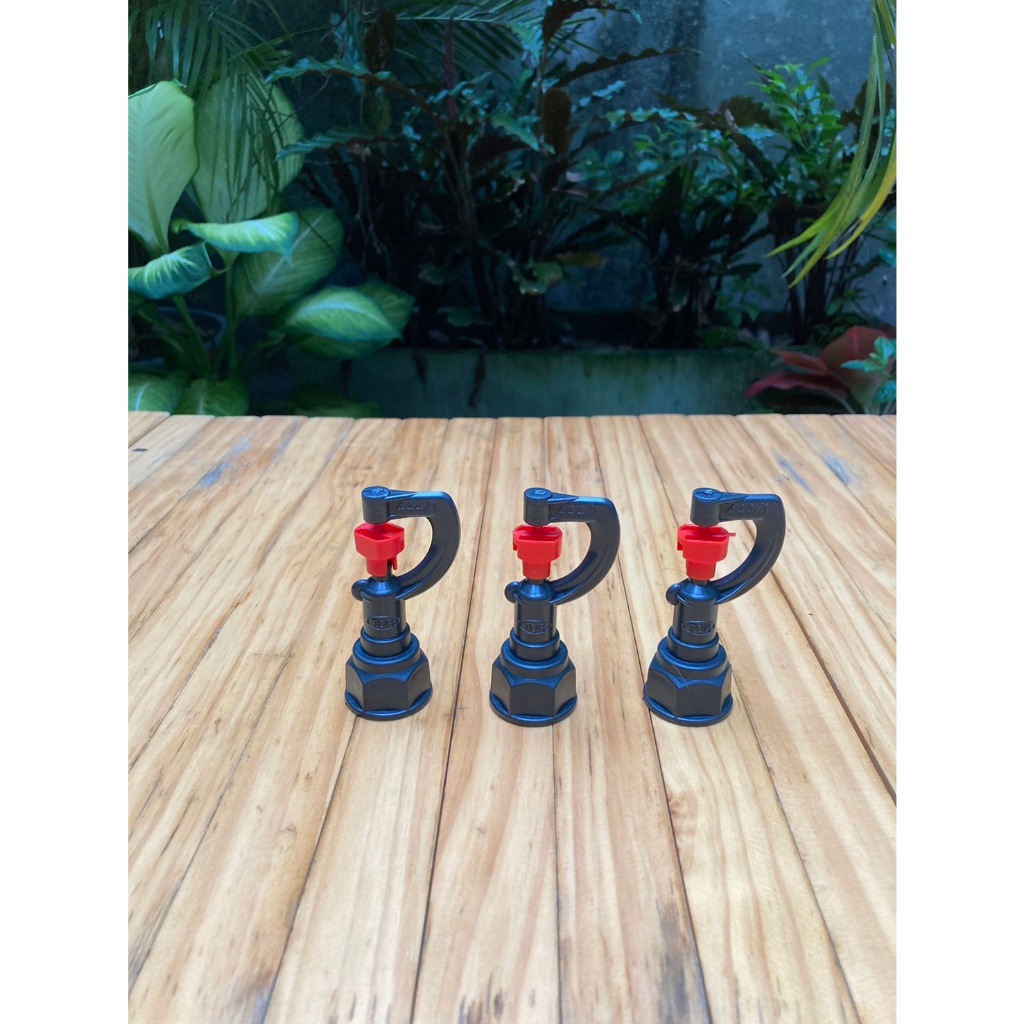 สปริงเกอร์ สายฝน 444 ใบแดง รุ่นประหยัด เกลียวในสวมได้ทั้ง 4 หุน และ 6 หุน แพ็ค 5/10 ชิ้น