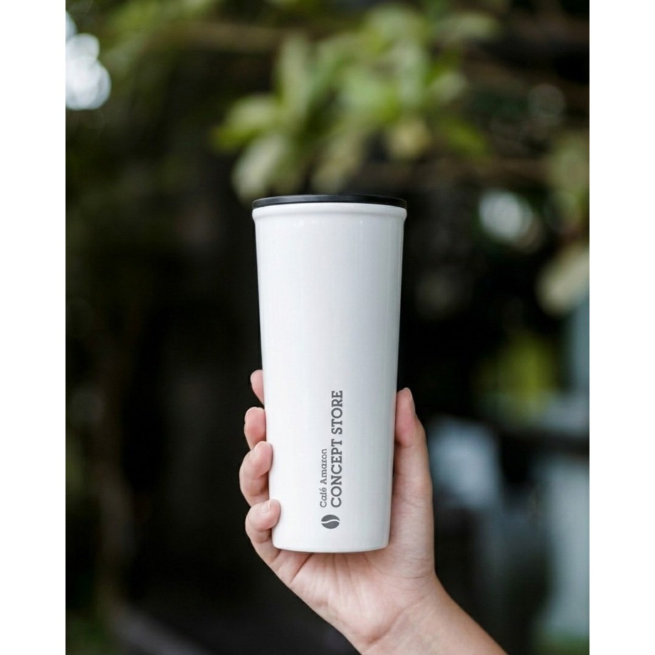 [พร้อมส่ง แท้ 100%] แก้ว Café Amazon 💎Concept Store Limited Edition 🤍🖤ขนาด 22 oz.