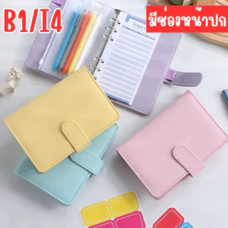 พร้อมส่ง🇹🇭แฟ้มหนังPUพาสเทล,Polka dotลายจุด (เฉพาะแฟ้ม) ขนาดA5 A6 แฟ้มเก็บการ์ด สมุดออมเงิน (AE) #B1 #B2 #I4