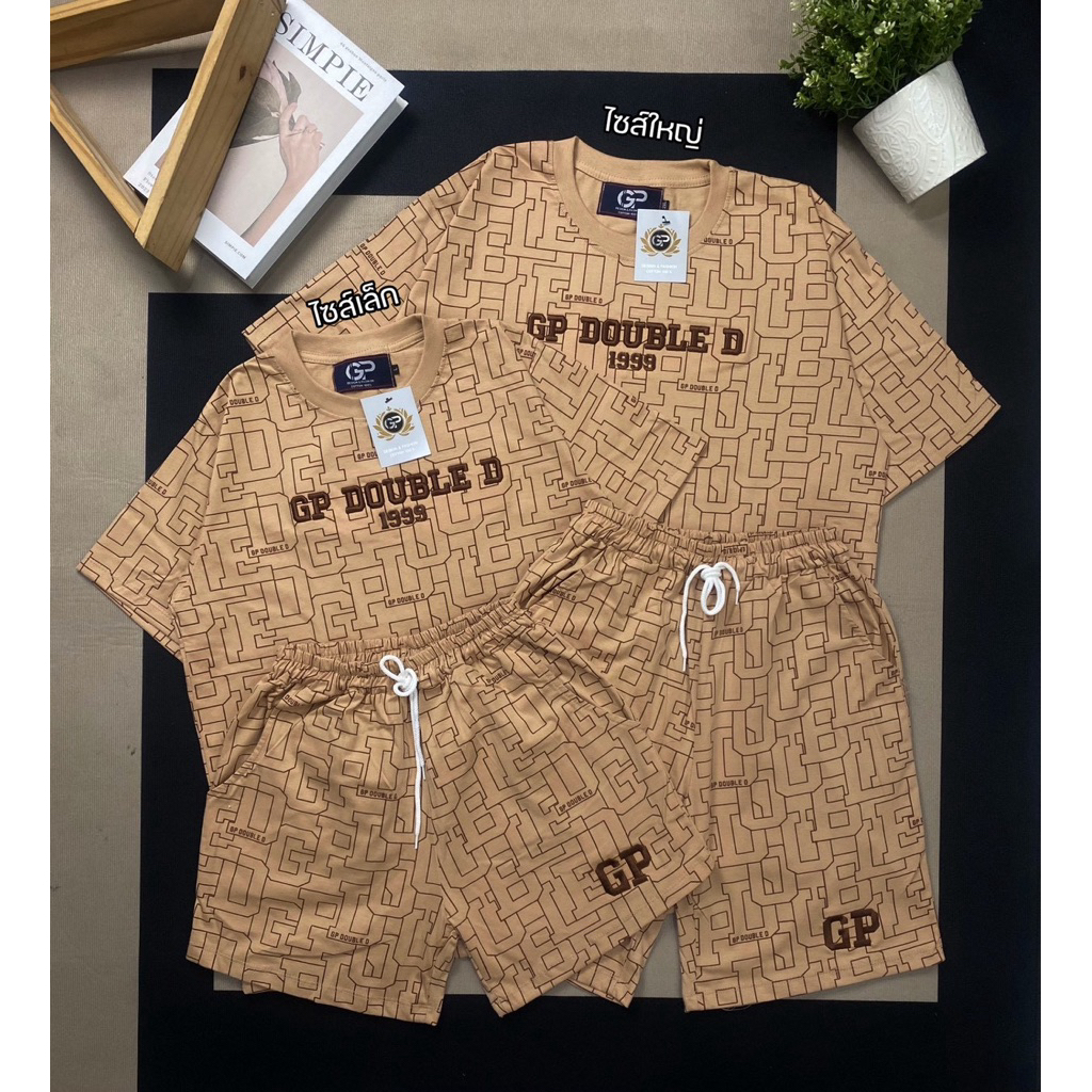 ชุดเซ็ตเสื้อ+กางเกงมี2ขนาดไซร์งานป้ายGPผ้าคอตตอน100