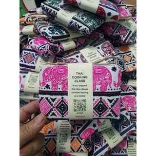 กระเป๋า​มีสายคล้องลายช้างผ้าแคนวาสฟรีป้ายคาด