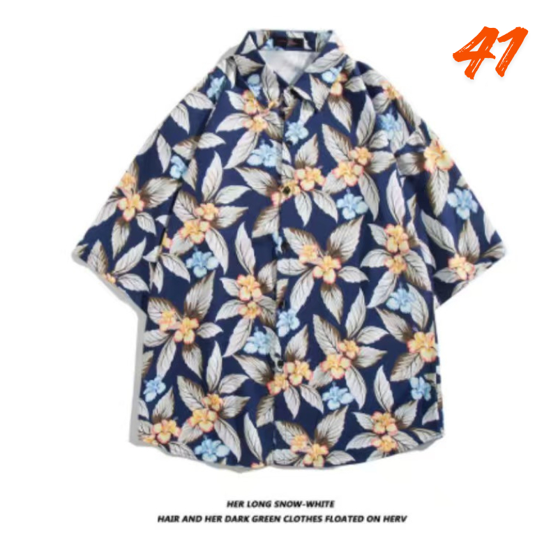 เสื้อเชิ้ตฮาวายเหมาะกับเทศกาลสงกรานต์ Size M-3XL สไตล์เกาหลีลายดอก  ใส่ได้ทั้งชาย-หญิง Hawaii ราคา ถูกที่สุด ดีลบีเคเค แกลเลอรีภาพที่ 7