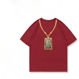 เสื้อแฟชั่น เสื้อยืด oversize แนวสตรีท ไม่ต้องรีดผ้า สวมใส่สบาย ผ้านิ่ม ลาย "Amulet" 3.18