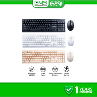 [สินค้ารับประกัน 1 ปี]  Nubwo คีย์บอร์ดและเมาส์ไร้สาย NKM-62…