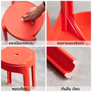 oppe เก้าอี้สตูลพลาสติก เก้าอี้พลาสติก เกรดเอ สีสดใส PP คุณภาพดี รับน้ำหนักได้ 200kg