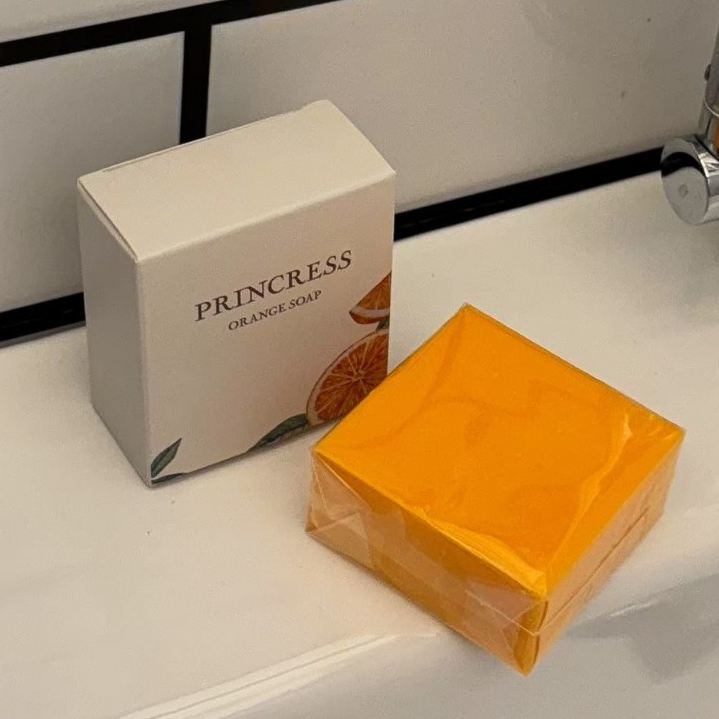 สบู่ส้มคลอลาเจน PRINCESS (ปริ้นเซส ออเรนจ์ โซป) ทำความสะอาดผิวได้อย่างหมดจด ลดความมันบนใบหน้า