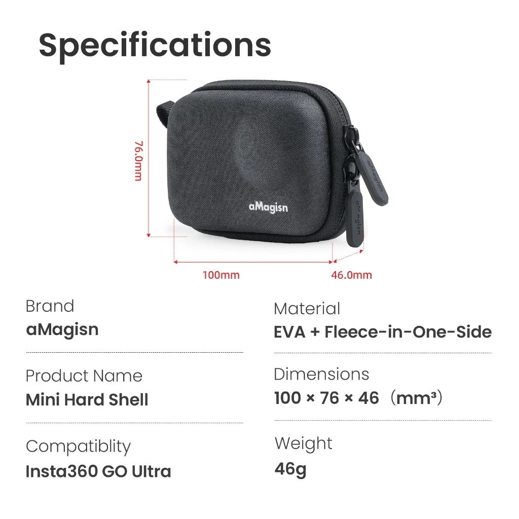 aMagisn GO Ultra Mini Hard Shell สำหรับ สำหรับ Insta360 GO Ultra thumbnail 10