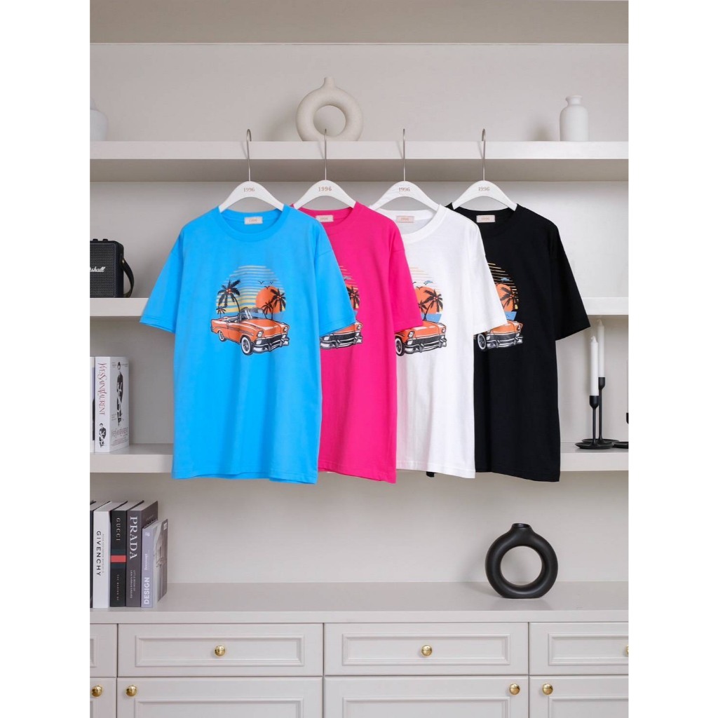 •PRISANA• PSN 22997 เสื้อยืด ผ้าคอตตอนเกรดแพง บรัชนุ่ม ระบายอากาศได้ดี ใส่สบาย ทรง oversize unisex