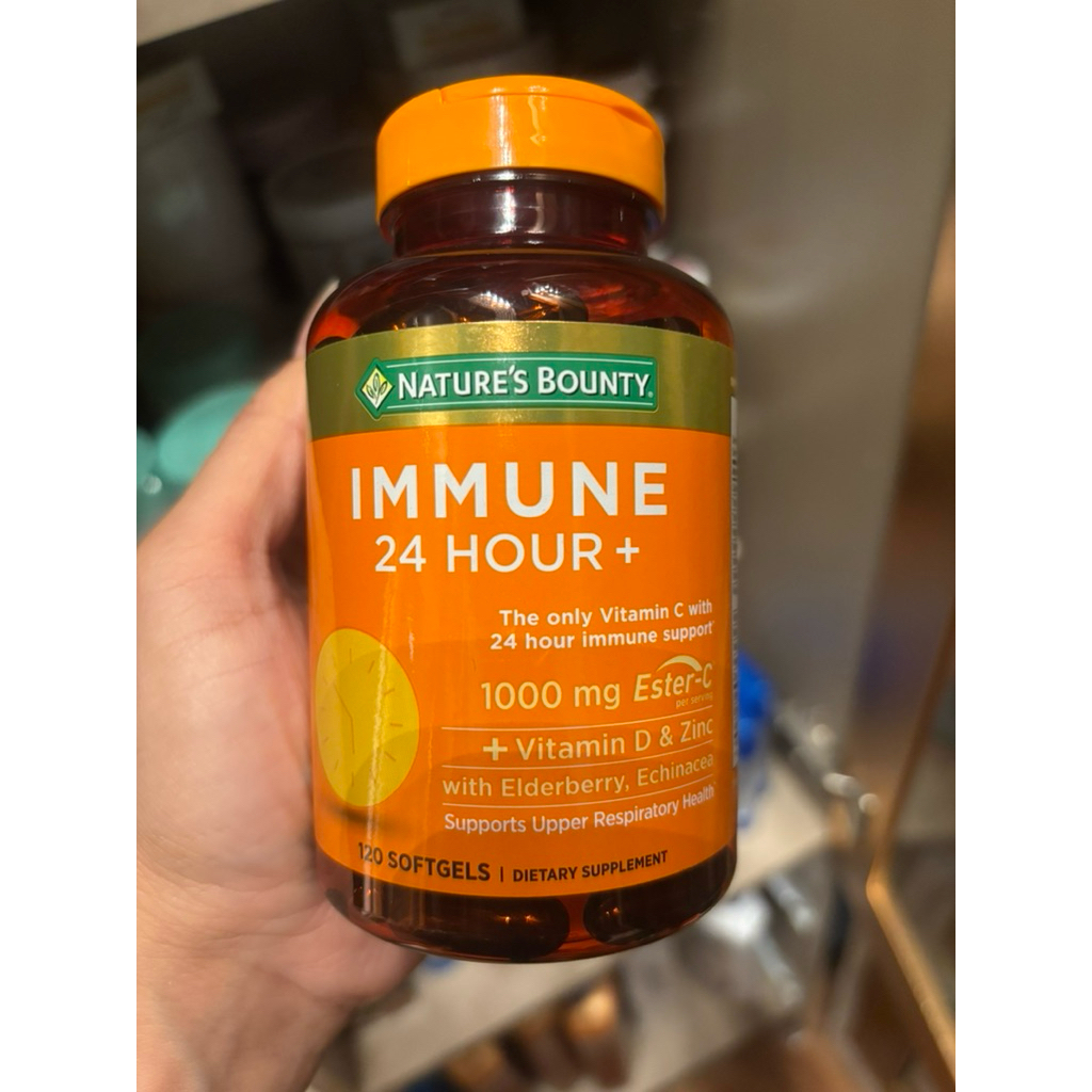 Nature's Bounty Immune 24 Hour + 1000 mg Ester-C 120 Softgels