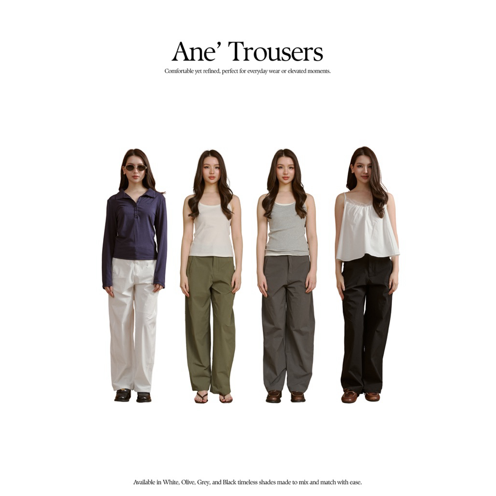 MALISTA - Ane’ Trouser กางเกงขายาวผ้าร่ม