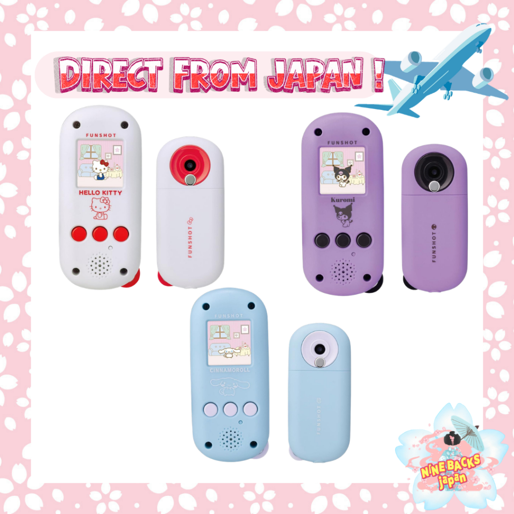 TAKARA TOMY FUNSHOT กล้องของเล่น Hello Kitty Cinnamoroll Kuromi กล้องดิจิทัล Sanrio 【Direct from Japan】