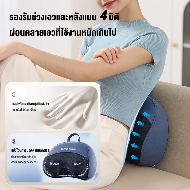 XUTI หมอนนวดรุ่นใหม่ หัวนวด 3D จำลองการนวดเสมือนมือคน มาพร้อมฟังก์ชันประคบร้อนปรับความแรงได้ 3 ระดับ thumbnail 8