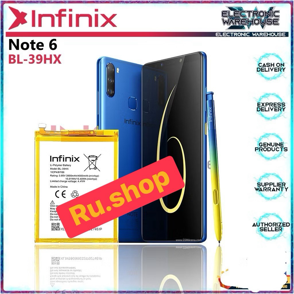 แบตเตอรี่ แท้ lnfinix Hot 6 /  lnfinix Hot 6 Pro BL-39HX 4000mAh ประกัน 3 เดือน