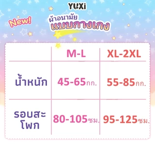 【50ชิ้น พิเศษ】YUXi ผ้าอนามัยแบบกางเกง ฝ้ายออร์แกนิกนำเข้า บางเบา ระบายอากาศดี สบาย ไม่รั่ว M-XXL ไซส์