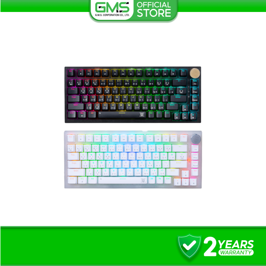 [รับประกัน 2 ปี] Nubwo คีย์บอร์ดเกมมิ่ง X34 Mechanical Gaming Full RGB เปลี่ยนสวิตช์ได้ ใช้งานได้Wir