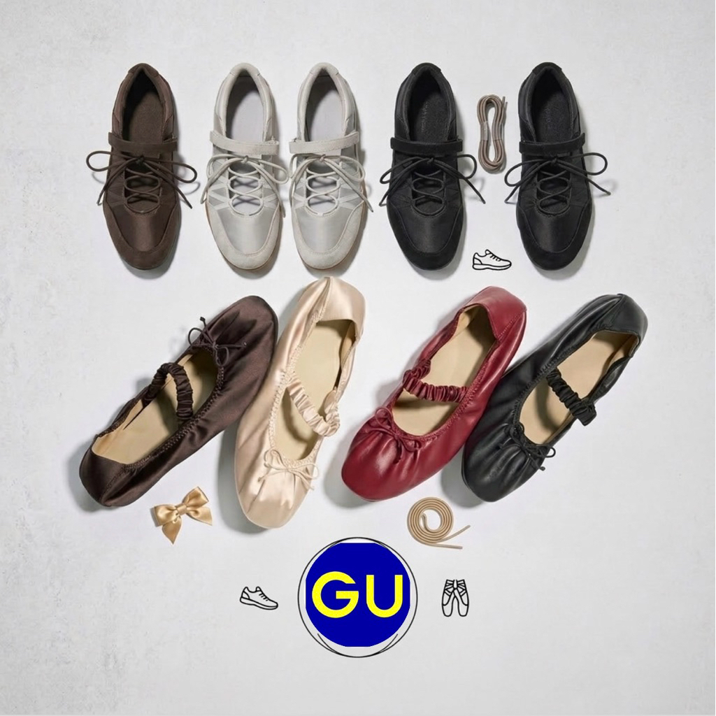 พร้อมส่งในไทย รองเท้า GU ลด35% ของแท้จากญี่ปุ่น ทรง Mary Jane ใส่สวยเท้าเรียวขายาวแน่นอน