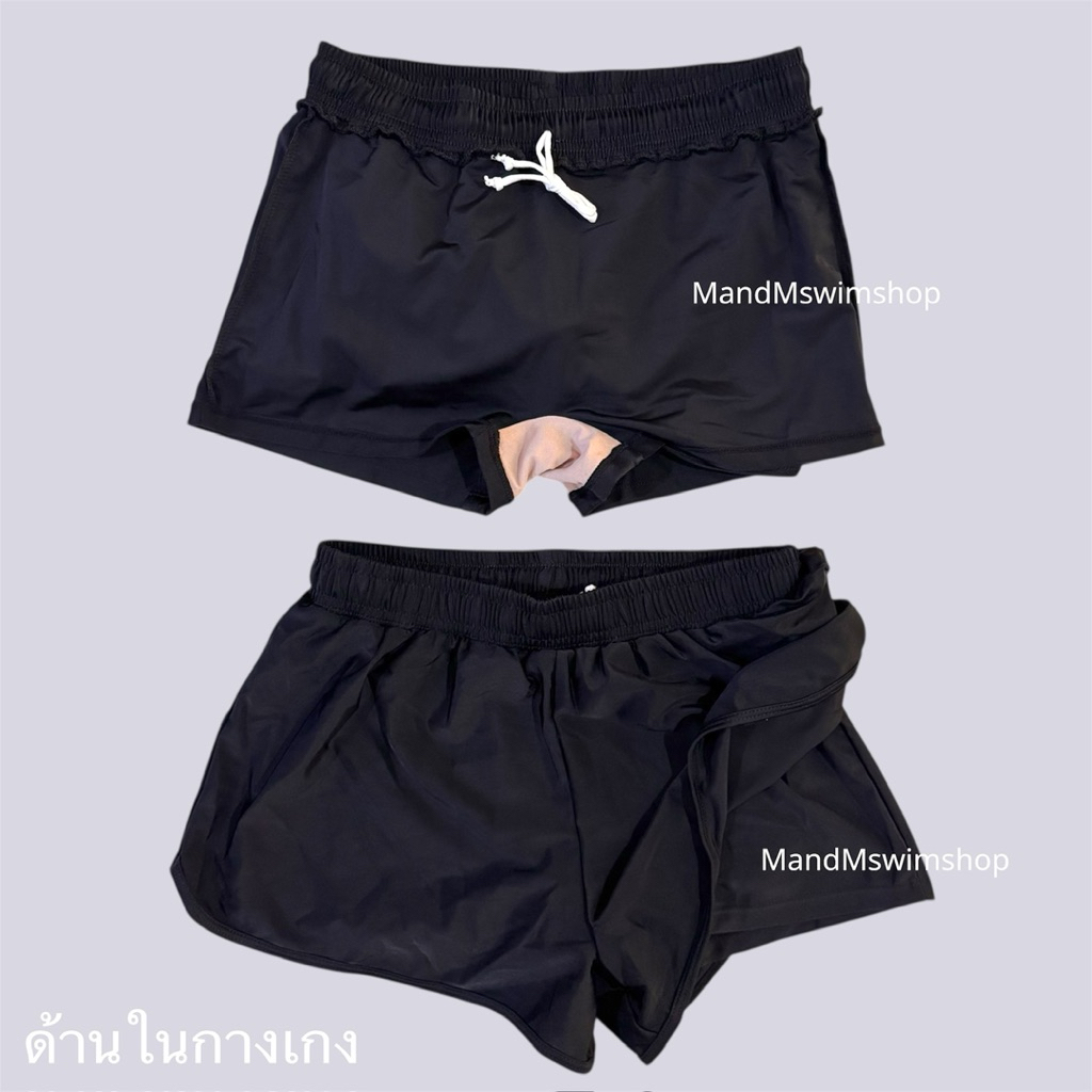 ชุดว่ายน้ำผู้หญิงซิปหน้าแขนยาวกันยูวีใส่คู่กับกางเกงขาสั้นทรงสปอร์ตสองชั้น หรือกางเกงว่ายน้ำขายาว M-5XL รูปที่ 4