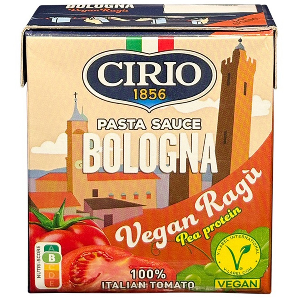 Cirio Vegan Ragu Bologna Pasta Sauce 340g ซอสมะเขือเทศสำหรับราดพาสต้าสูตรวีแกน