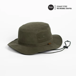 G007 Moss Green หมวกเดินป่า งาน cotton ฟอก นุ่มๆ ผิวสัมผัสดี ดีไซน์วินเทจ ระบายอากาศได้ดี