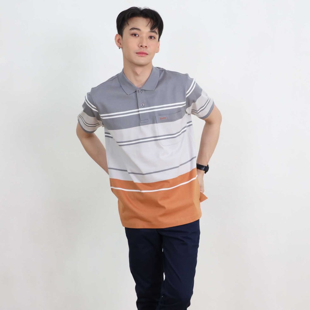 BWLG เสื้อโปโล แขนสั้น  ผ้าคอตตอน 100% รุ่น 43698 C01 สวมใส่สบาย